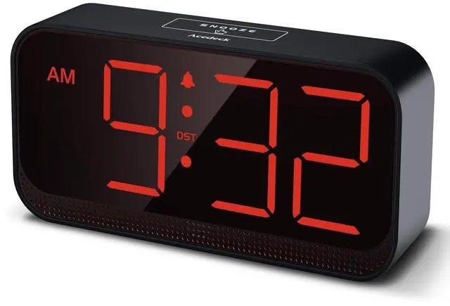 Alt view image 8 of 14 - Battery Operated Digital Clock: Cordless Small Alarm Clock for Bedroom Travel - Large Numbers 4 Dimmers for All Ages Red Digits