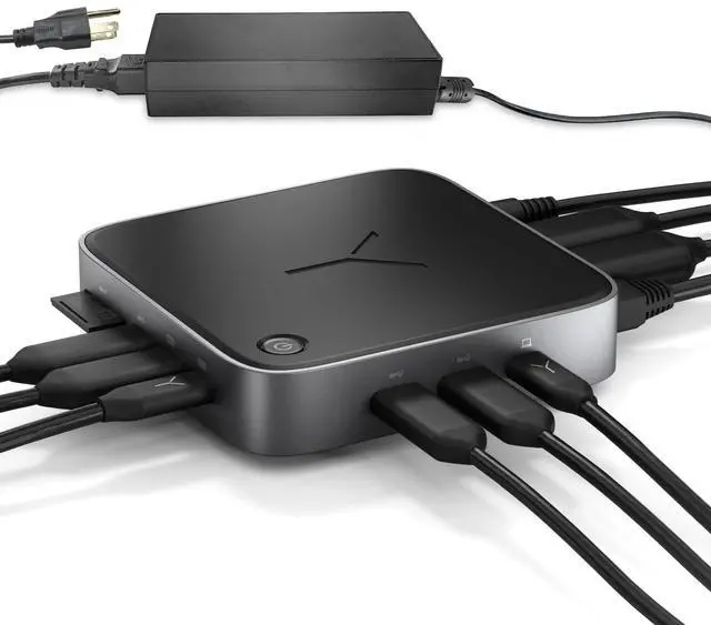 Alt view image 8 of 14 - Stone CORE Powered Charging Docking Station 10 Ports, 100W PD, Dual Monitor Docking Station, 4K60Hz, 8K HDMI, SD 4.0, USB-A & USB-C, Ethernet Windows & MacOS Compatible Laptop