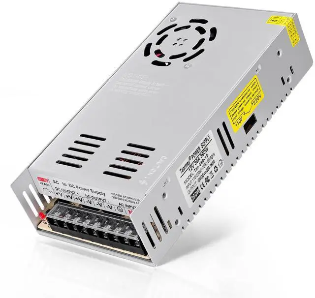 Alt view image 8 of 14 - 12V 30A 360W Switching Power Supply, AC 110V/220V to DC 12V 30A Converter Universal Regulated Transformer Driver Adapter for LED Strips, CCTV Camera, 3D Printer, Industrial Equipment, Radio