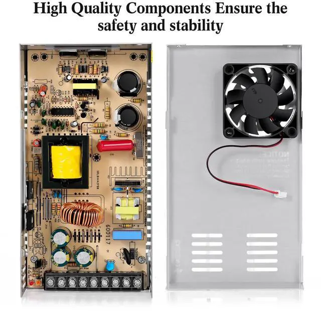 Alt view image 13 of 14 - 12V 30A 360W Switching Power Supply, AC 110V/220V to DC 12V 30A Converter Universal Regulated Transformer Driver Adapter for LED Strips, CCTV Camera, 3D Printer, Industrial Equipment, Radio
