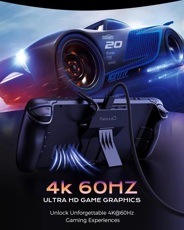 Alt view image 11 of 14 - Steam Deck Dock for Steam Deck/OLED with Foldable Stand, HDMI 4K@60Hz, 2 USB A 3.0, 100W Max PD-in, Portable or Desktop Accessories