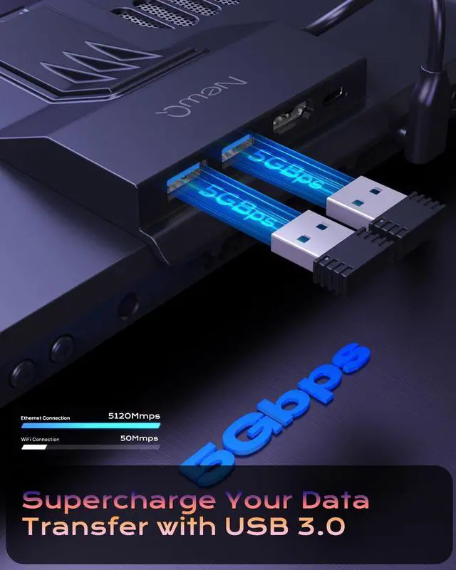 Alt view image 13 of 14 - Steam Deck Dock for Steam Deck/OLED with Foldable Stand, HDMI 4K@60Hz, 2 USB A 3.0, 100W Max PD-in, Portable or Desktop Accessories