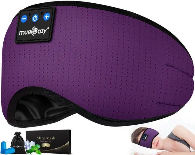 Alt view image 8 of 14 - Sleep Headphones Bluetooth 5.4 Headband Headphones Super Soft & Breathable, Wireless Sleeping Eye Mask Earbuds Earphones for Side Sleepers Mom Women Cool Tech Gadgets Gifts