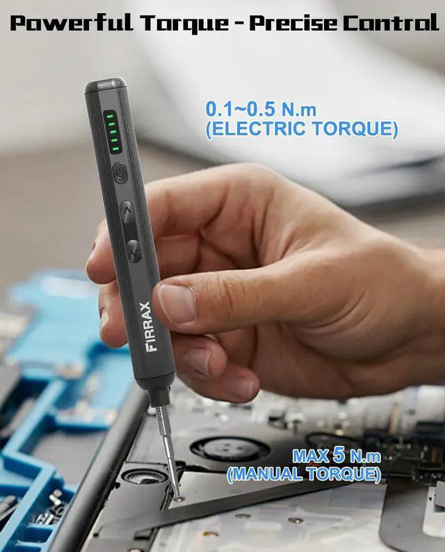 Alt view image 9 of 14 - Mini Electric Screwdriver Set, 76-in-1 Small Electric Precision Screwdriver Cordless with 5 Torque Settings, 64 Bits, LED Lights, Power Screwdriver Repair Tool Kit for PC Phone Camera