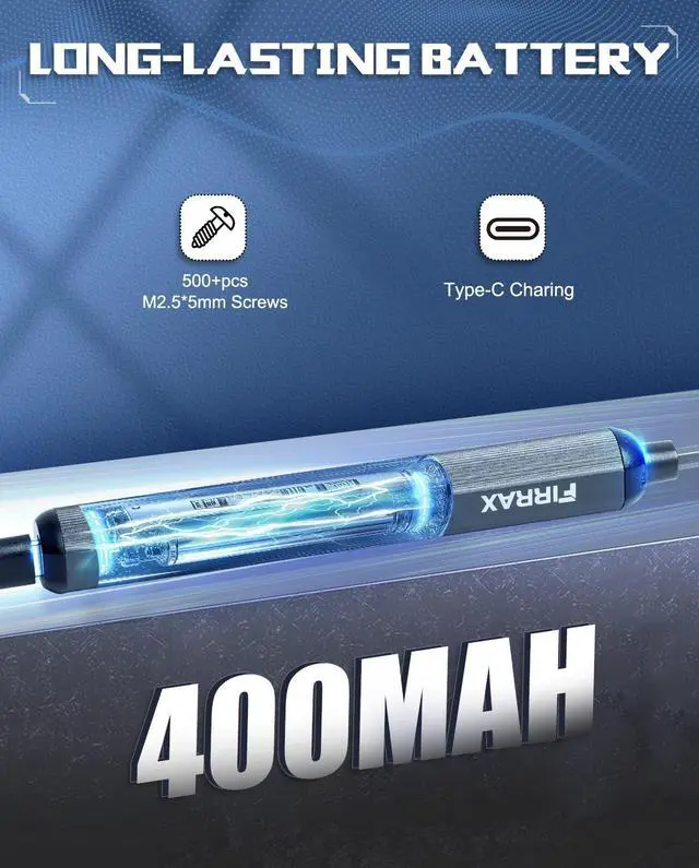 Alt view image 10 of 14 - Mini Electric Screwdriver Set, 76-in-1 Small Electric Precision Screwdriver Cordless with 5 Torque Settings, 64 Bits, LED Lights, Power Screwdriver Repair Tool Kit for PC Phone Camera