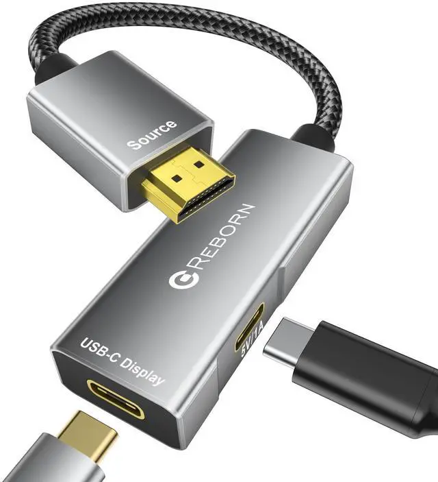 Alt view image 8 of 14 - HDMI to USB C Adapter 4K 60Hz | Uni-Directional HDMI Source to Type-C Display Adapter for AR Glasses XREAL OneAir 2 Pro/VITURE Pro/RayNeo Air 2s/Rokid,PS5,Portable Monitors