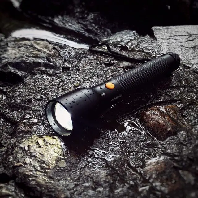Alt view image 11 of 14 - Ultra Bright Tactical Flashlight, 900 Lumen Zoomable Adjustable Focus, 3 Light Modes, Heavy-Duty Aluminum Torch for Hurricane Supplies Camping, Includes 3C Alkaline Batteries