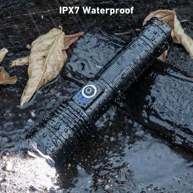 Alt view image 14 of 14 - Flashlight Rechargeable 99,000 High Lumen, 2 Pack Super Bright Rechargeable Flashlights for Home, 15H Long Life LED Flash Light with 5 Light Modes, IPX7 Waterproof for Outdoor, Camping, Hiking