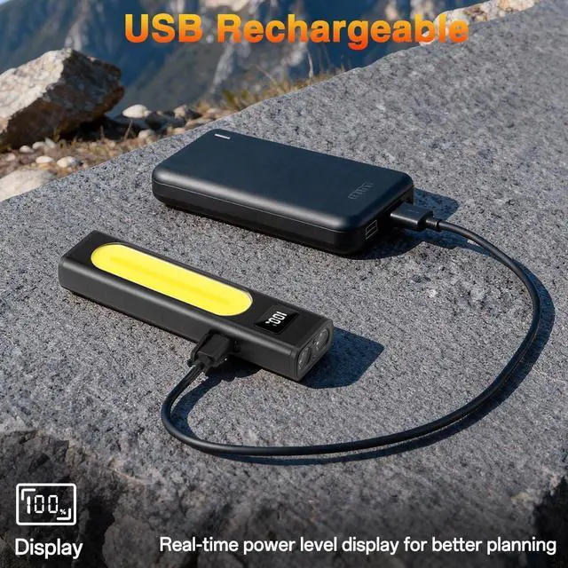 Alt view image 11 of 14 - Rechargeable Flashlights High Lumens 1800, Flat EDC Flashlight Rechargeable, Magnetic Pocket Flashlight Super Bright, Powerful LED Flashlight for Home, Tactical Flash Lights as Christmas Gifts for Men