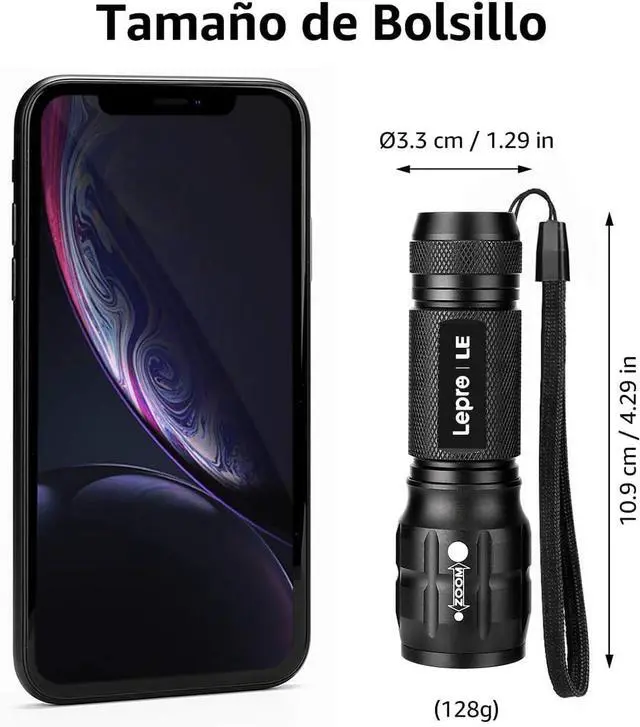 Alt view image 10 of 14 - LED Flashlights High Lumens, Small Flashlight, Waterproof, Adjustable Focus Flash Light for Outdoor, Emergency, Camping, AAA Batteries Included, 2 Pack