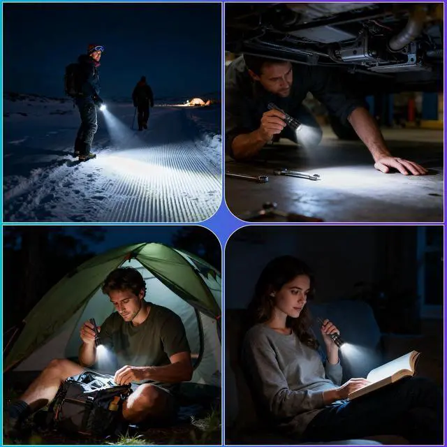 Alt view image 13 of 14 - Rechargeable Flashlights High Lumens 2Pack, 5Modes Super Bright Flashlight Rechargeable, LED Flashlight Powerful, Handheld Tactical Flash Lights for Home Emergencies Camping Essentials, Gifts for Men