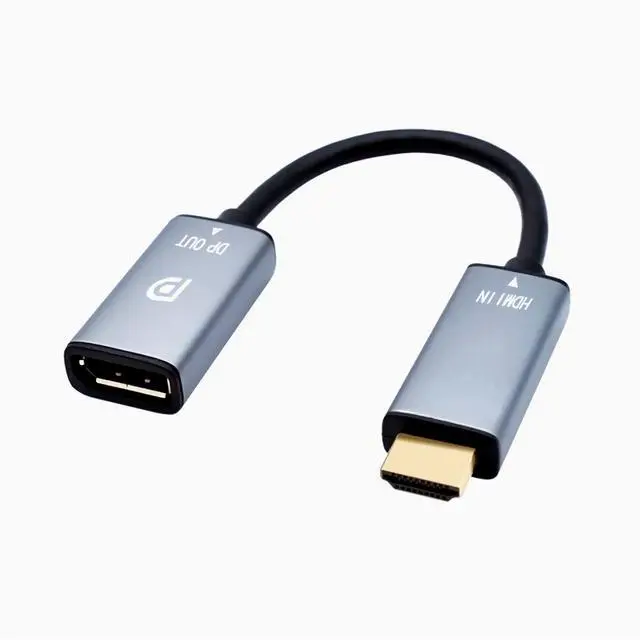 Alt view image 8 of 14 - HDMI to DisplayPort Adapter 4K@60Hz High Speed HDMI Male to DP Female Converter Cable Compatible for PC Graphics Card Laptop Mini NS PS5/4 Xbox One/360
