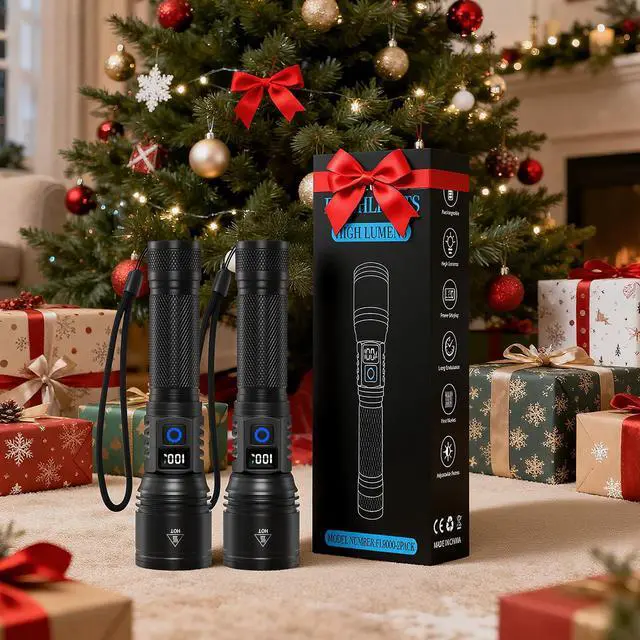 Alt view image 14 of 14 - Rechargeable Flashlights High Lumens 2Pack, 5Modes Super Bright Flashlight Rechargeable, LED Flashlight Powerful, Handheld Tactical Flash Lights for Home Emergencies Camping Essentials, Gifts for Men