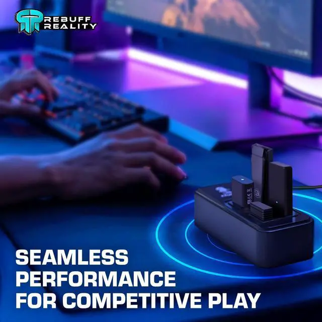 Alt view image 10 of 14 - 4 Port USB Hub, Dongle USB 3.0 Hub for Wireless Interference Reduction for Gaming, Stable Connection & Lag-Free for Mouse, Keyboard, Headset, Compatible with PC, Mac, Xbox, PlayStation