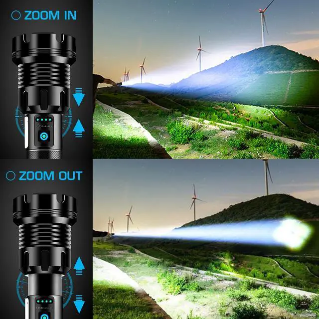 Alt view image 10 of 14 - 990000 High Lumens Flashlights Rechargeable with COB Work Light Super Bright LED Flashlight Zoomable&14 Modes &Waterproof Tactical Flashlight for Emergencies,Camping,Hiking,Outdoor,Indoor