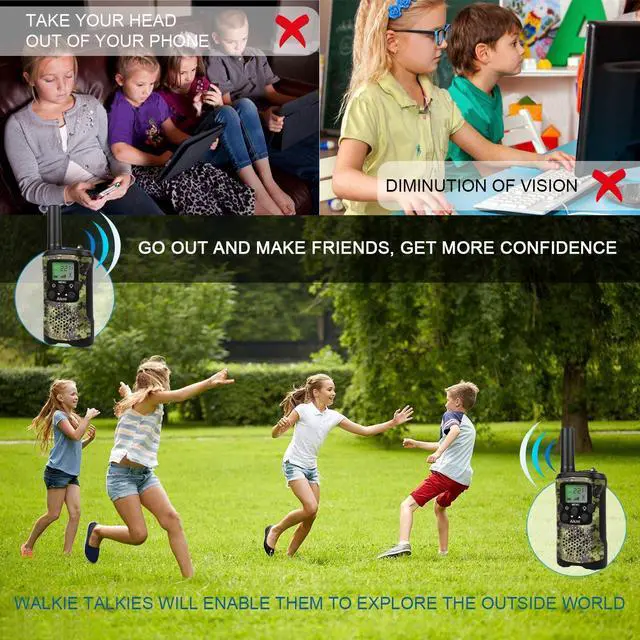 Alt view image 14 of 14 - Gifts for Kids Aged 5-12 Boy Toys Kids Walkie Talkies 22 Channel 2 Way Radio 3 Miles Long Range fit Outdoor Adventure Hunt Game Camp Toys for Boys 6 7 8 9 Years Old Gifts for Boys