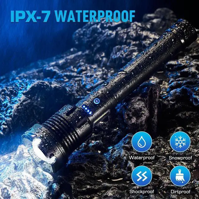 Alt view image 13 of 14 - 990000 High Lumens Flashlights Rechargeable with COB Work Light Super Bright LED Flashlight Zoomable&14 Modes &Waterproof Tactical Flashlight for Emergencies,Camping,Hiking,Outdoor,Indoor