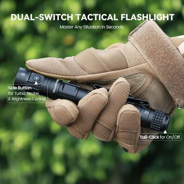 Alt view image 10 of 14 - ML70 1500 Lumen EDC Flashlight Rechargeable, Pen Style Self Defense Compact Tactical Flashlight with 2AA Dual Power, IPX7 Waterproof Pocket light for Camping, Emergencies, Outdoor Activities