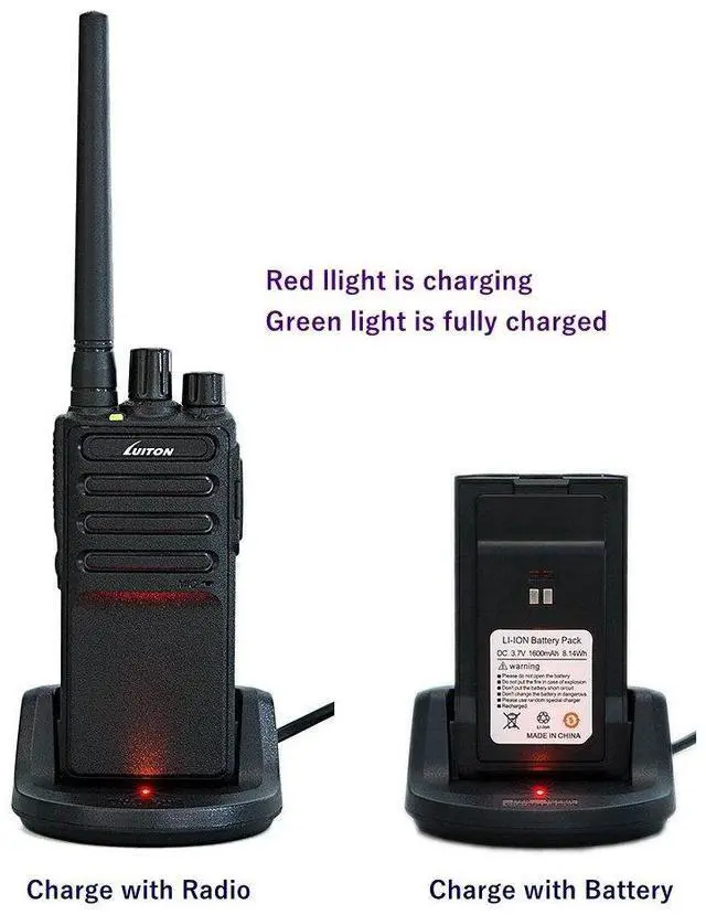 Alt view image 11 of 14 - Walkie Talkies Voice Scrambler with Earpiece for Adults Outdoor CS Hiking Hunting Travelling Long Distance 2 Way Radios by Luiton (2 Packs)