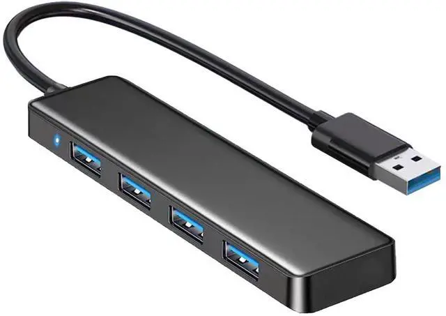 Alt view image 2 of 2 - High-Speed 4 Port USB Hub 5Gbps Data Hub Splitter, Stable Multi-Port Expander Adapter for Laptop Desktop PC, Xbox, External Hard Drive, Flash Disk, Printer
