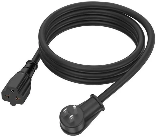 Alt view image 8 of 14 - 6FT 12AWG Heavy Duty Right-Angle 15Amp to 20Amp Extension Cord,90-Degree 15 Amp Household Plug to 20 Amp T Blade Extension Cable, Nema 5-15P to 5-15R 5-20R 6-15R 6-20R, Angled 15A to 20A AC Power Cord