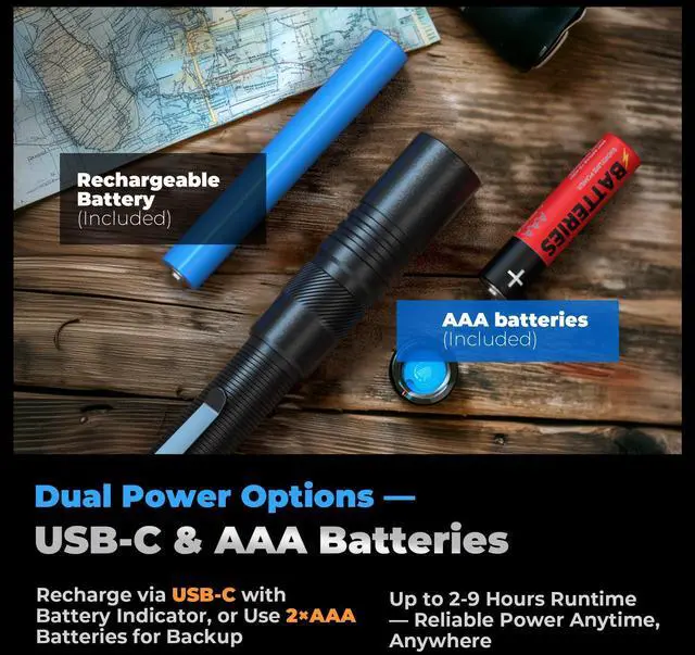 Alt view image 13 of 14 - Rechargeable Pen Light Flashlight, 800LM Zoomable Pocket Flashlights with Clip Dual Modes LED Pen Flashlight Battery Powered Waterproof Bright Flashlights for Outdoor Home Emergencies (1, Black)