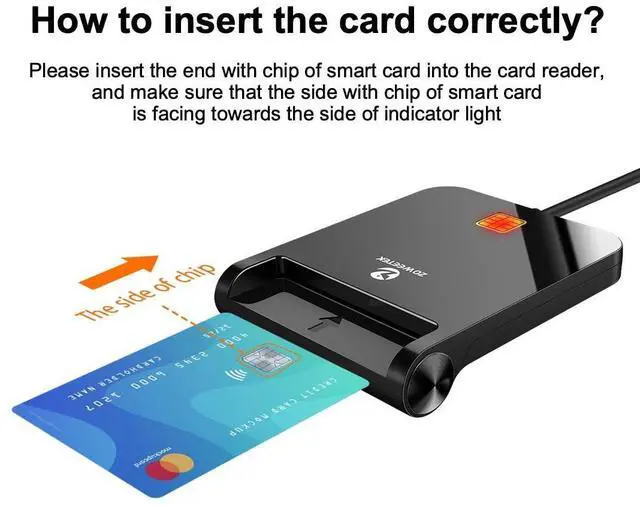 Alt view image 11 of 14 - CAC Reader USB C, CAC Card Reader Military, DOD Military USB Common Access CAC, Compatible with Windows 10/11, Mac OS 10.15 and Linux (Type C)