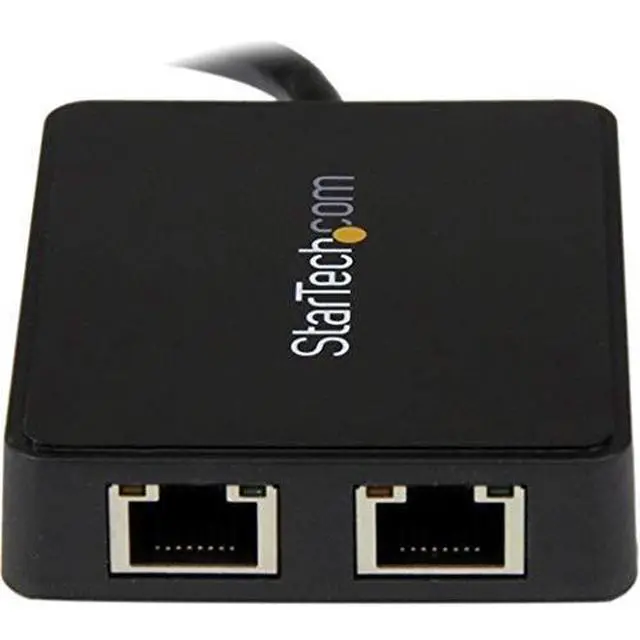 Alt view image 9 of 14 - USB 3.0 to Dual Port Gigabit Ethernet Adapter NIC with USB Port (USB32000SPT)