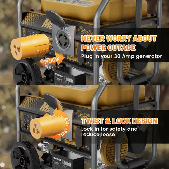 Alt view image 10 of 14 - NEMA L14-30P to 5-15R 5-20R Generator Adapter, 4 Prong Twist Lock Generator L14-30P to 110V 5-15/20R T-Blade, 30 Amp to 15 Amp 20 Amp Household Plug Generator Distribution Adapter 125/250V 7500W