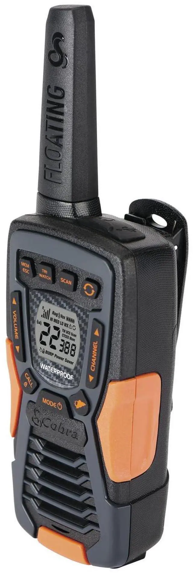 Alt view image 14 of 14 - ACXT1037R FLT Floating Walkie Talkie - Waterproof, Rechargeable, Long Range up to 37-Mile Two Way Radio with NOAA Weather Alert & VOX, (1 Pack)