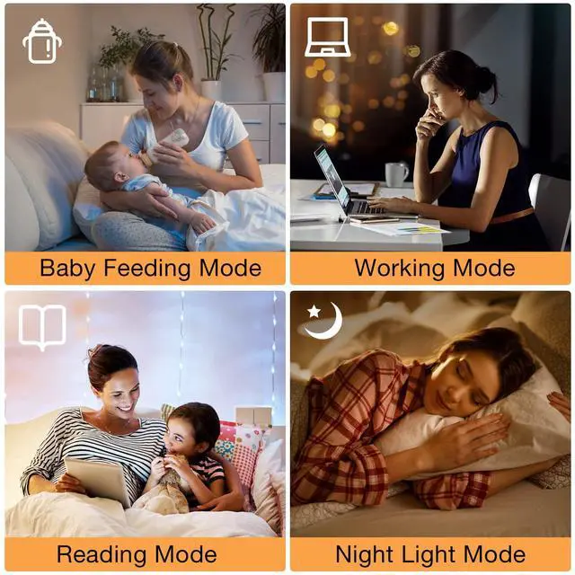 Alt view image 12 of 14 - Floor Lamps for Living Room, 64" Modern Floor Lamp with Remote Control and Stepless Dimmable Colors Temperature & Brightness, Standing Lamps for Living Room Bedroom Office, 9W Bulb Included