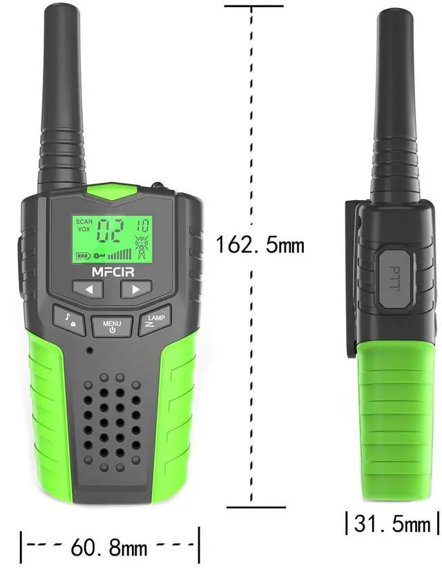 Alt view image 13 of 14 - Walkie Talkies for Kids Rechargeable 2 Pack,3 Miles Long Range 22 Channels 2 Way Radio Mini Kid Wakey takey,Birthday, Toys for Age 3-12 Year Old Boys Girls