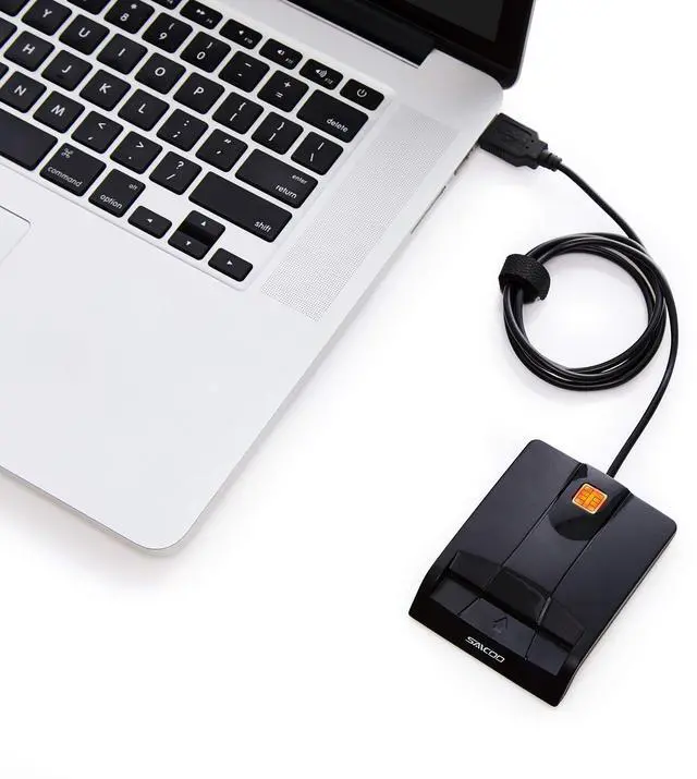 Alt view image 12 of 12 - Smart Card Reader DOD Military USB Common Access CAC Card Reader, Compatible with Mac OS, Win (Horizontal Version)