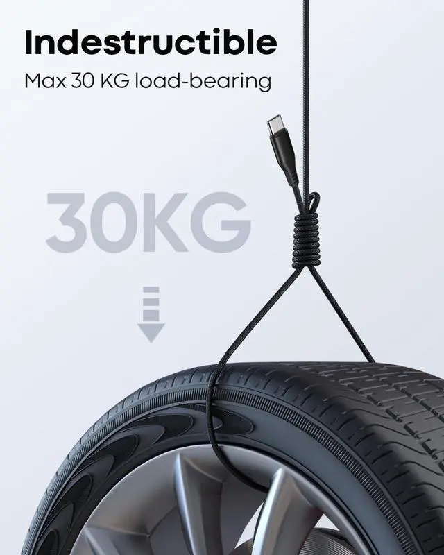 Alt view image 13 of 14 - 30FT USB C Cable, Extra Long USB A to USB Type C Charger Cord High-Grade Nylon Braided Charger Cord Type-C Power Wire for Security Camera/USB-C Phone/Tablet/PS5/Switch (No Data Transfer)
