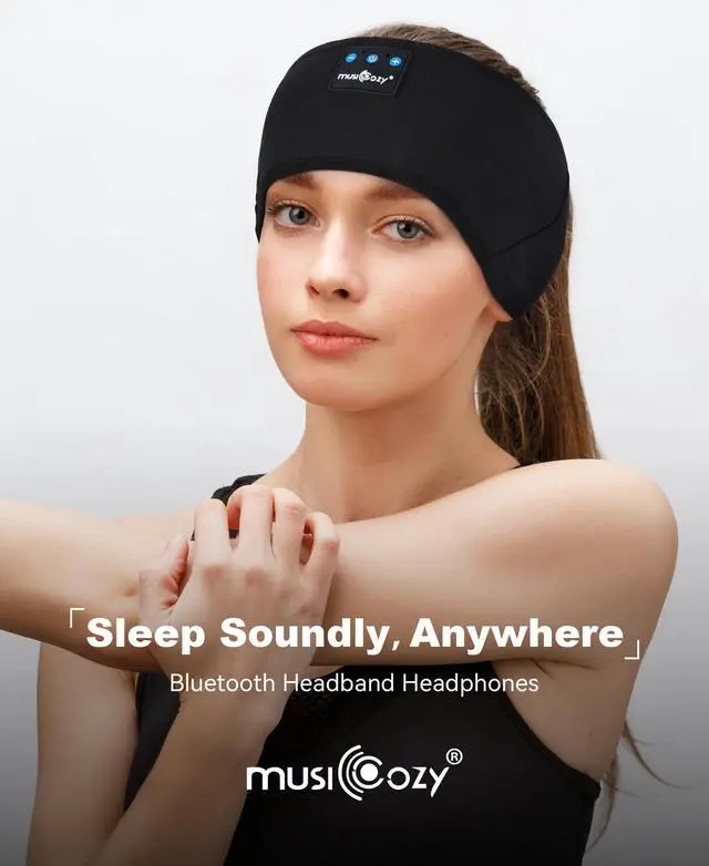 Alt view image 13 of 14 - Sleep Headphones Bluetooth 5.4 Headband, Sports Wireless Earphones Sweat Resistant Earbuds Sleeping Headphone with Ultra-Thin HD Stereo Speaker for Workout Running Cool Gadgets Unique Gifts