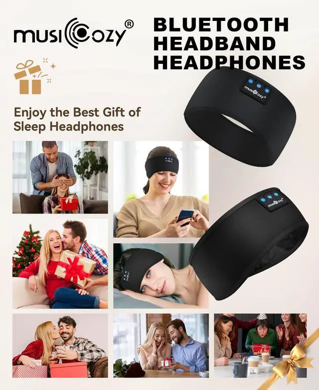 Alt view image 14 of 14 - Sleep Headphones Bluetooth 5.4 Headband, Sports Wireless Earphones Sweat Resistant Earbuds Sleeping Headphone with Ultra-Thin HD Stereo Speaker for Workout Running Cool Gadgets Unique Gifts