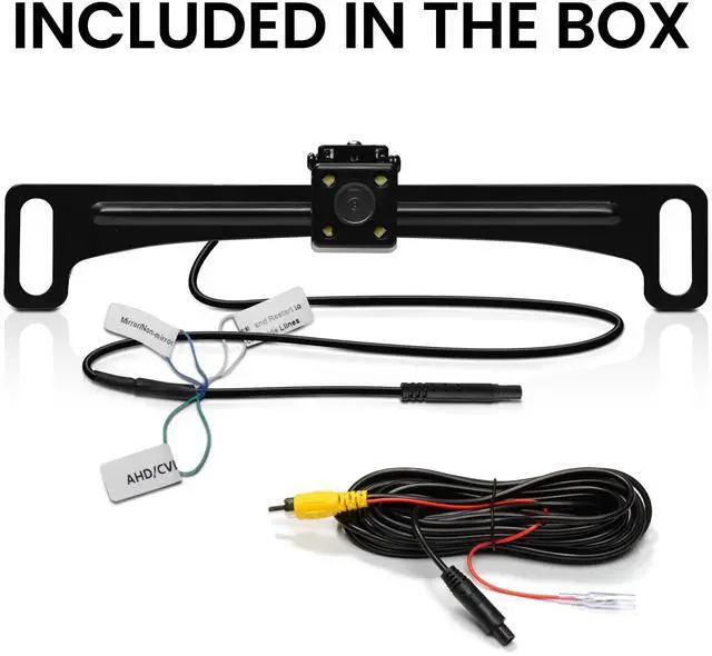 Alt view image 14 of 14 - LPCB40 Reverse Rearview License Plate Backup Car Camera - 170° Wide Angle Rear View, Weatherproof Back Up Cam