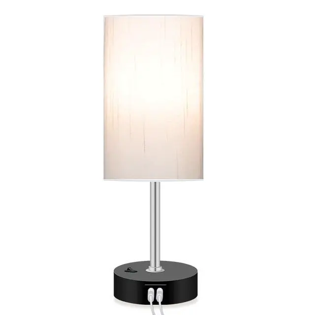 Alt view image 11 of 14 - Bedroom Lamp with Smart RGB LED Bulb, Multicolor Changing Table Lamp for Bedroom with 2 USB Port, Dimmable Bedside Lamp Work with Alexa, Smart Nightstand Light for Living Room Sync with Music(2.4GHz)