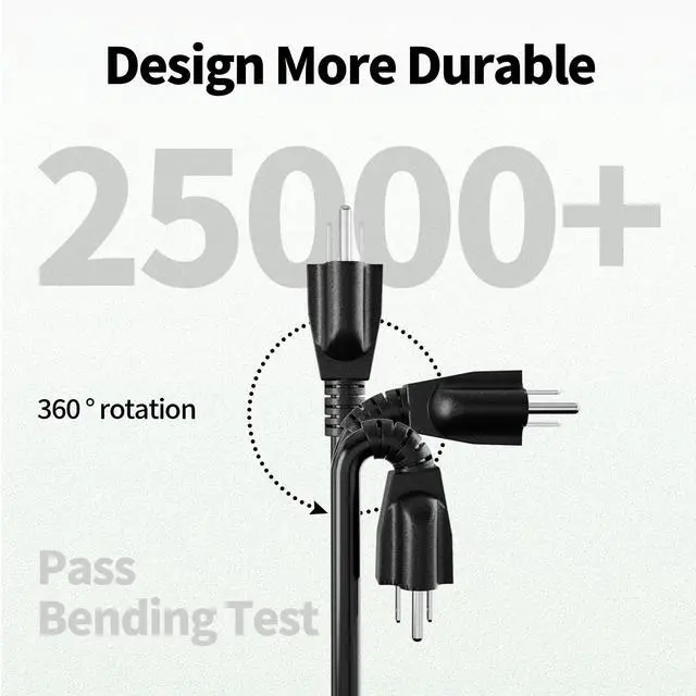 Alt view image 11 of 14 - 12 Pack Short Extension Cord 1 Foot Black, 16/3 Gauge Indoor Power Extension Cable, 13A 125V 1625W 16AWG, 3 Prong Outlet Saver NEMA 5-15P to NEMA 5-15R, ETL Listed POWGRN