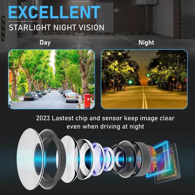 Alt view image 9 of 14 - HD Backup Camera for Car Universal Front/Side/Rear Camera for 12V Car Truck Pickup SUV Rear View Reverse Camera with Left and Right, Up and Down Rotation Angle Night Vision IP69K Waterproof