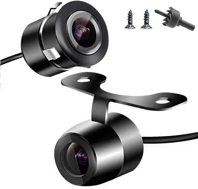Alt view image 8 of 14 - Backup Camera - Reverse Camera for Car&Trucks,HD Night Vision,170 Degrees Perfect Angle, IP69 Waterproof Stainless Steel Texture,Universal License Plate Rear View Camera