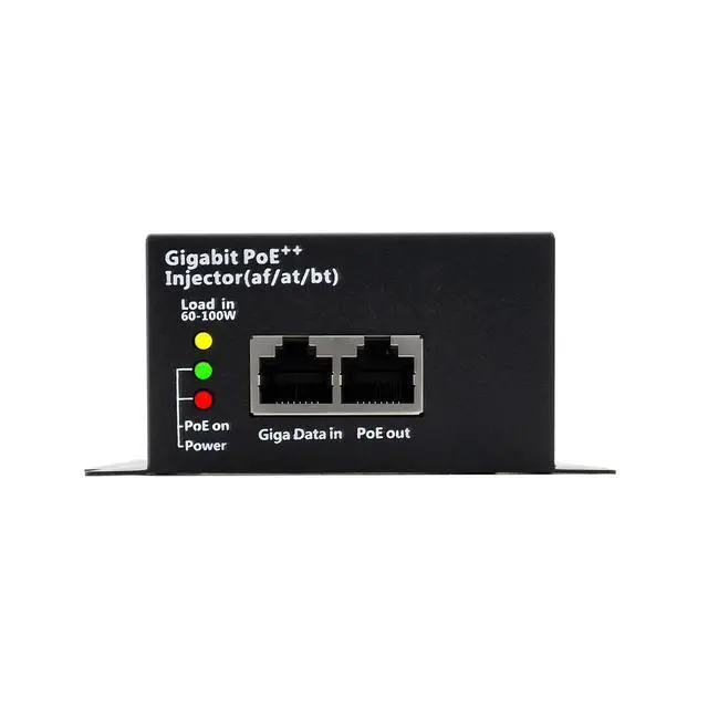 Alt view image 14 of 14 - High Power Gigabit PoE++ Injector Adapter, Integrated Power Supply, Convert A Non-PoE Port to A 90W Gigabit Port, Up to 95W to 60W, 30W, 15.4W, Up to 100m (328 ft)
