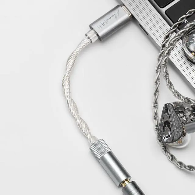 Alt view image 12 of 14 - Echo-A 32Bit/384kHz Portable USB Type-C to Headphone DAC/AMP with 3.5mm Audio Jack Adapter