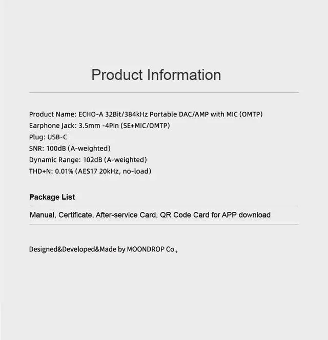 Alt view image 14 of 14 - Echo-A 32Bit/384kHz Portable USB Type-C to Headphone DAC/AMP with 3.5mm Audio Jack Adapter