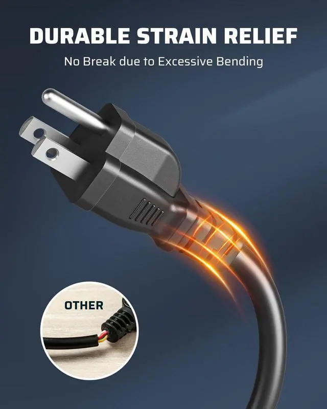 Alt view image 9 of 14 - 2 Pack 6FT Outdoor Extension Cord Waterproof, Short Extension Cord 16 AWG SJTW, NEMA 5-15P to 5-15R, 3 Prong Grounded Plug, for Indoor and Outdoor, ETL Listed, Black