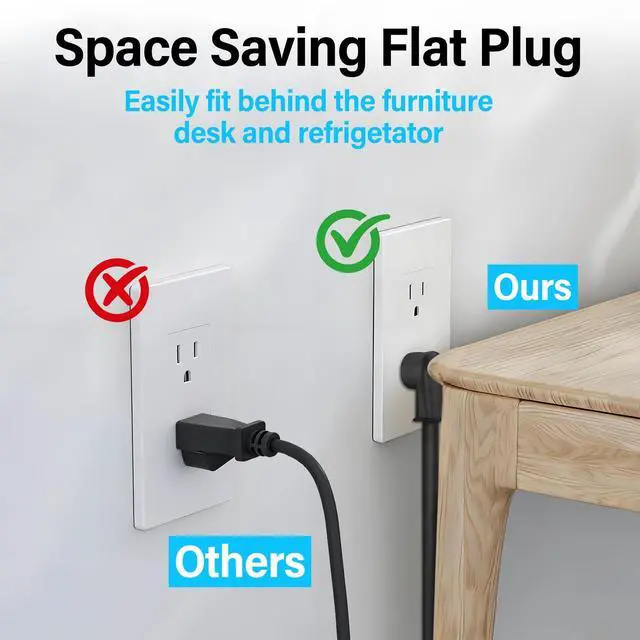Alt view image 14 of 14 - 12AWG Heavy-Duty Extension Cord,4-in-1 15A Household AC Plug to 20A T-Shaped Blade Adapter Cable,3FT Extension Cord Power Adapter,NEMA 5-15P to 5-15R,5-20R,6-15R,6-20R AC Extension Wire(Black).