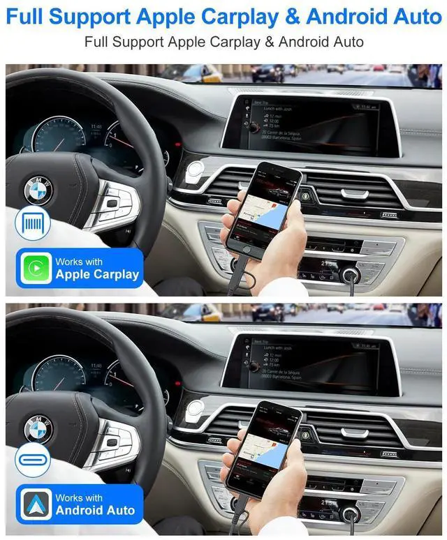 Alt view image 9 of 14 - USB to USB C and Lightning Cable Support Apple Carplay & Android Auto - 3A Fast Charge & 480Mbps Data Sync Coiled Lightning Cable USB C iPhone Charger Cord for iPhone 16 15 14 13 12 11 Android