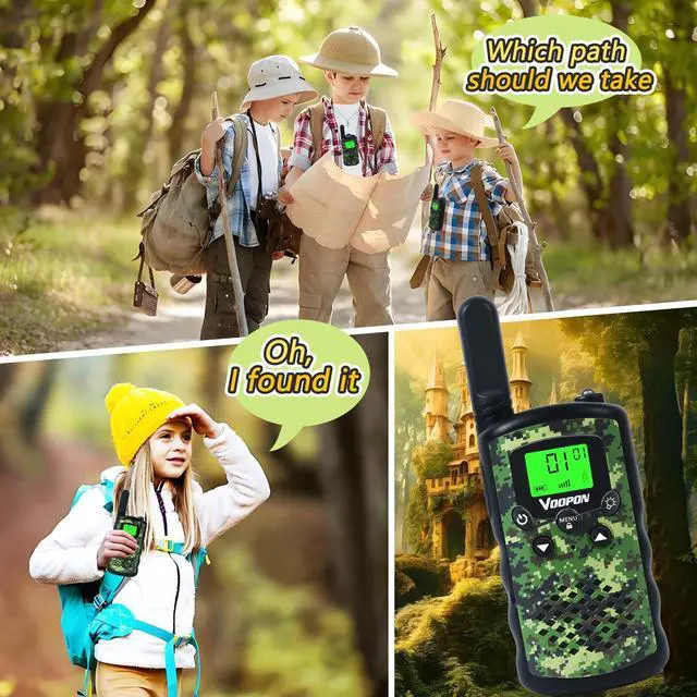 Alt view image 11 of 14 - Walkie Talkies for Kids Camouflage Toys 2 Way Radios 22 Channels Long Range Gifts for Boys and Girls Age 4 to 12 5 6 7 8 9 Years Old for Army Outdoor Camping Games Soldier Birthday Presents