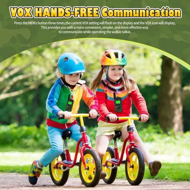 Alt view image 13 of 14 - Walkie Talkies for Kids Camouflage Toys 2 Way Radios 22 Channels Long Range Gifts for Boys and Girls Age 4 to 12 5 6 7 8 9 Years Old for Army Outdoor Camping Games Soldier Birthday Presents