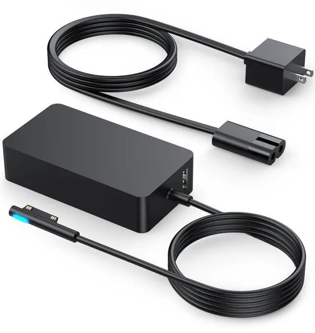 Alt view image 8 of 14 - Laptop Charger - 65W for Microsoft Surface Laptop 5 4 3 2, Windows Surface Laptop Studio, Surface Pro 9 8 7+ 7 6 5 4 3 X, Surface Go 3 2, Surface Book 2 Power Supply AC Adapter Cord